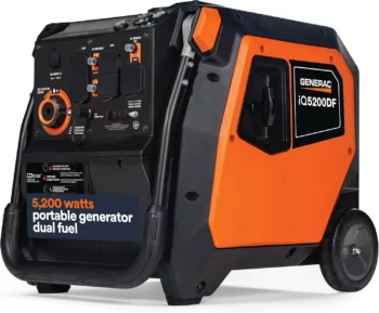 Generac iQ5200 5200W Dual Fuel Portable Inverter Generators.