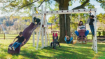 Honey Bear Hangout Swing Set