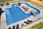 Cayman with Light Blue Mystic Inground Pool Liner